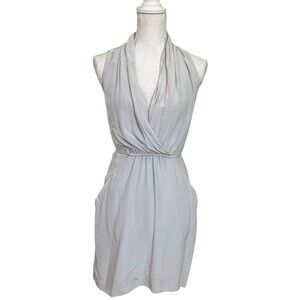 3/$30 Aritzia Wilfred Womens Sabine Silk Dress Gray Sleeveless Size Small